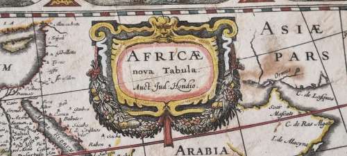 Africae nova Tabula. First State (c.1606) with contemporary hand colour.  Africa Map, 1606 original