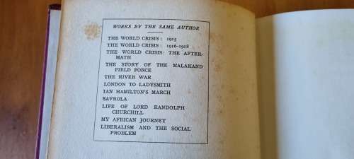 My Early Life. First Edition, First Impression. By Churchill, Winston S.