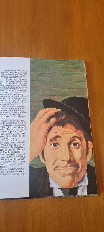 Around the World in Eighty Days Verne, Jules . Illustrated by Gianni Demo. RARE LARGE FORMAT BOOK.
