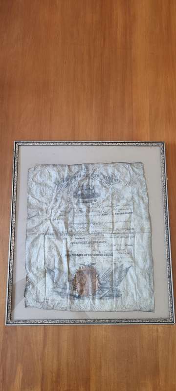 Original 1860 United States Navy Commission on Vellum