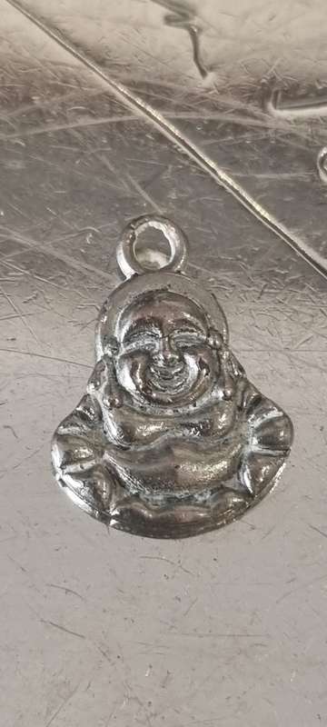 Small Silver Buddha Charm
