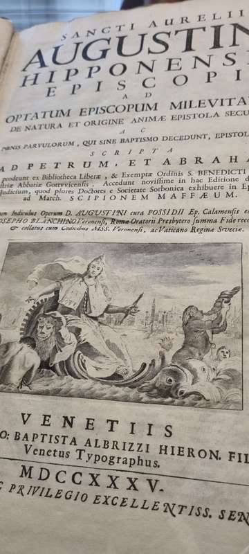 1735 published in Venice! Book on Augustinian. Elephant folio.