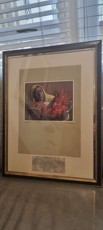 Tretchikoff Signed Crayfish Seller Framed