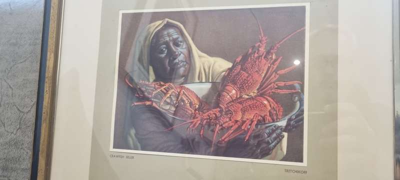 Tretchikoff Signed Crayfish Seller Framed