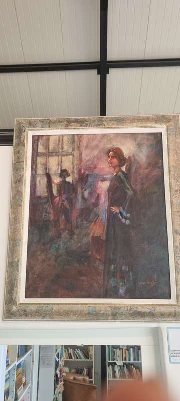 Yve Hofer. ORIGINAL OIL FRAMED. In the Studio