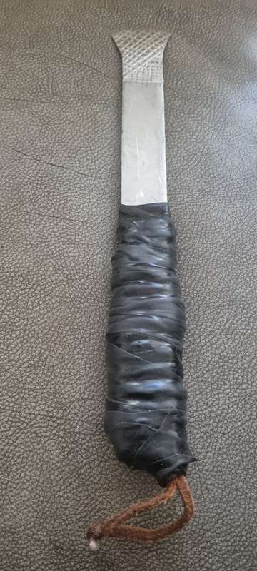 Pry Bar Hand Made with vintage beautiful hand carving at tip! Huge. 32 cm length.  Diving, Fishing