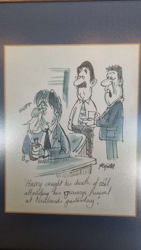 Tony Grogan ORIGINAL rugby cartoon!