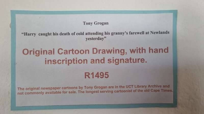 Tony Grogan ORIGINAL rugby cartoon!