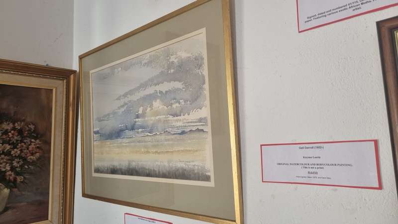 Gail van Lingen . Original Watercolour. Transvaal Evening with Sunset and Storm.