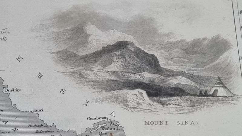 Arabia . ORIGINAL 1851 MAP, ILLUSTRATED. Drawn and Engraved by Rapkin.