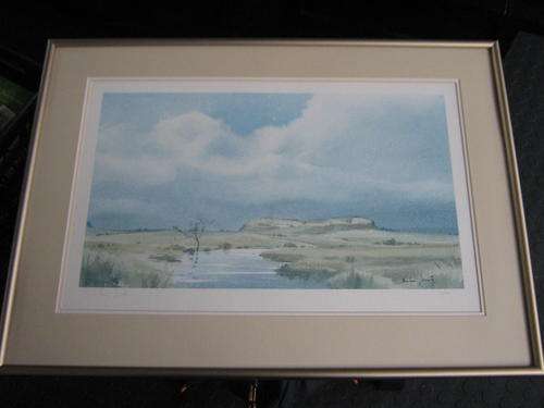 Enslin Vorster  (1934 - ). Rural Scene. Limited Signed Framed Print.