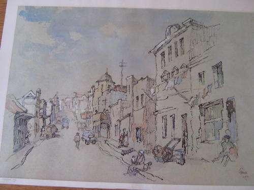 Gregoire Boonzaier Signed Limited to 350 Lithograph. Morning Sun District Six, Oggendson Distrik 6.