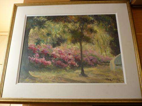 Peter Jander (1954-). A Country Garden. Original Oil. Framed.