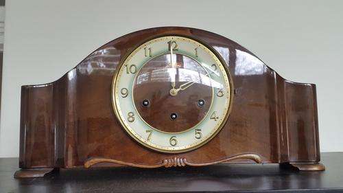 MAGNIFICENT Mantel Clock  JUNGHANS. Westminster Three Chime With Pendulum. WORKING!