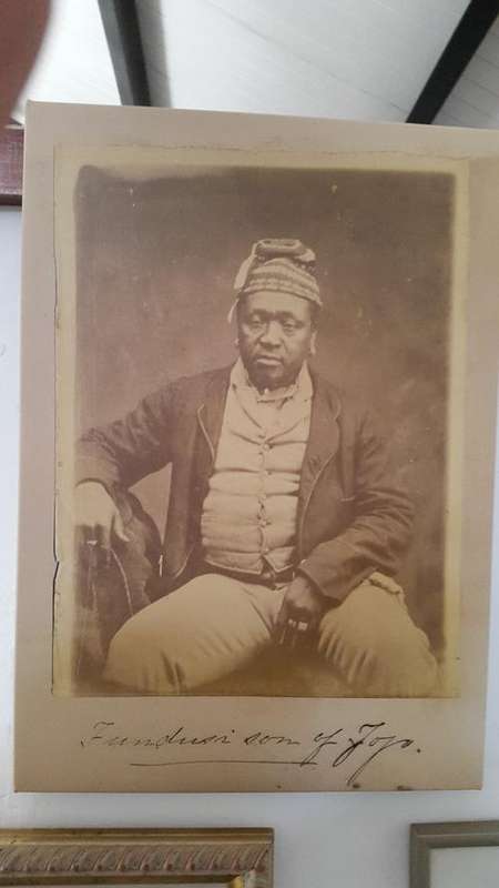 Rare photograph of a black South African chief, Fundusi,  circa 1880 on canvas. Limited edition.3/20