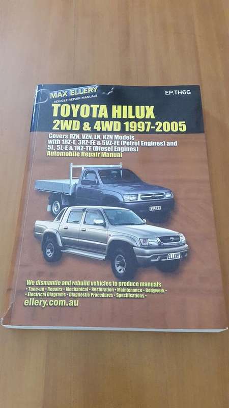 NEW Repair Manual Toyota Hilux 2WD and 4WD 1997-2005. Max Ellery .