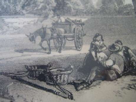 Original 1853 Victorian Engraving Thomas Bowler Somerset Road Greenpoint. Scottish Church. Framed