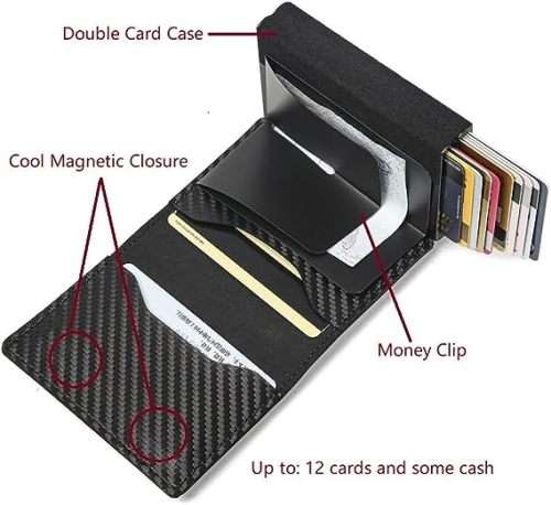 Credit Card Pop Up Wallet - Carbon