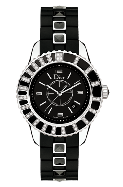 Christian Dior Women's Christal Diamond Black Dial Watch, CD113115