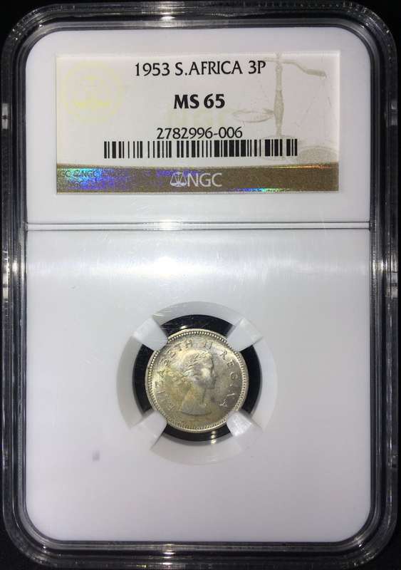 1953 3 PENCE NGC MS65 *R1 AUCTION!*