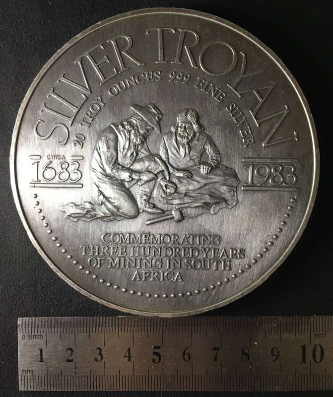 20 oz. SILVER .999 MEDALLION. (ONLY R349/oz.)