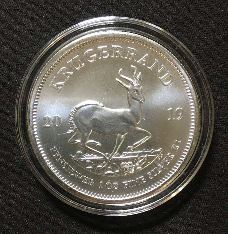 SILVER 1 oz. KRUGERRAND (FREE CAPSULE) 2019.