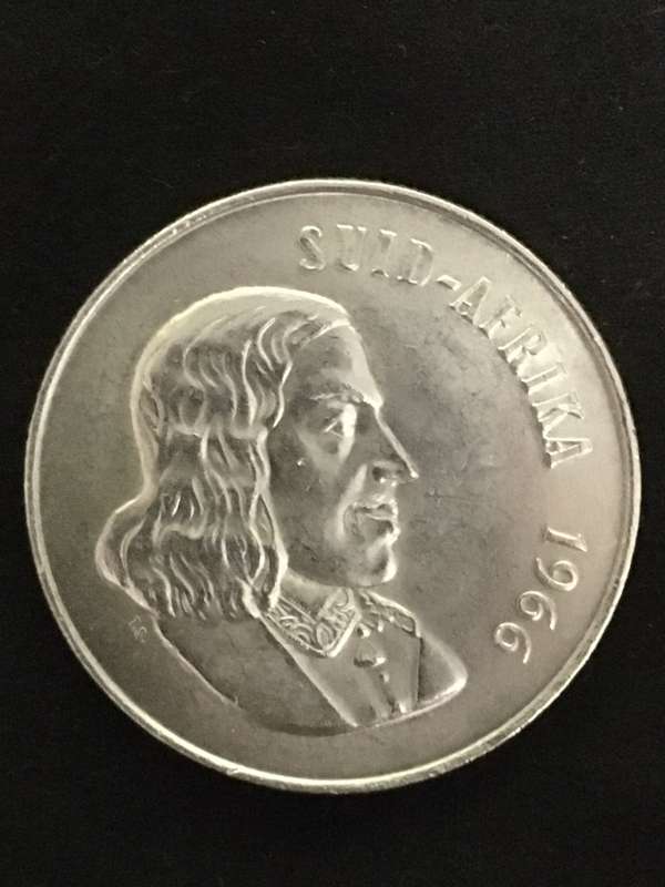 SILVER 1 RAND. 1966. A/UNC.