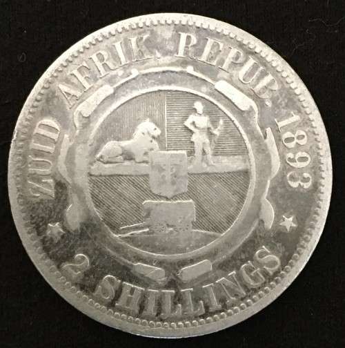 ZAR 1893 2 Shillings. - SCARCE