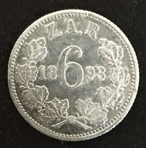 ZAR 1893. 6d / Sixpence.