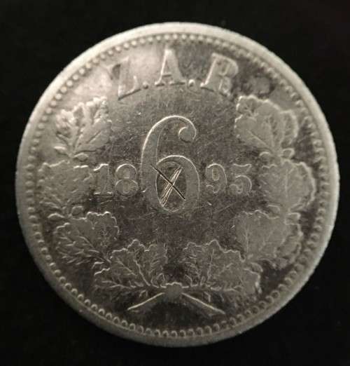 ZAR 1895. 6d / Sixpence.
