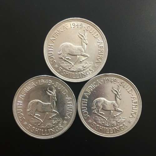 *SALE* SILVER (80%) 1949. 5 SHILLINGS.
