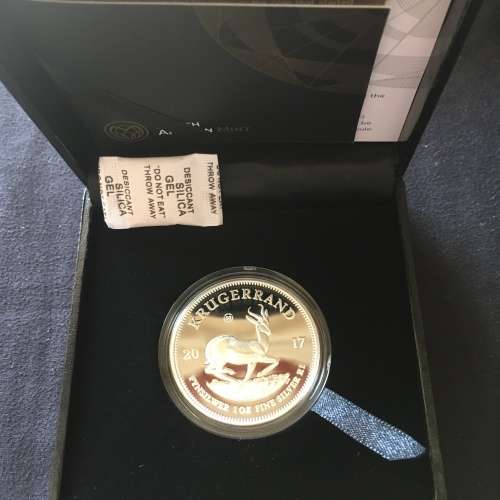 *SALE* |  PROOF | 2017 SILVER KRUGERRAND | 50th. ANNIV. PRIVY MINT MARK.