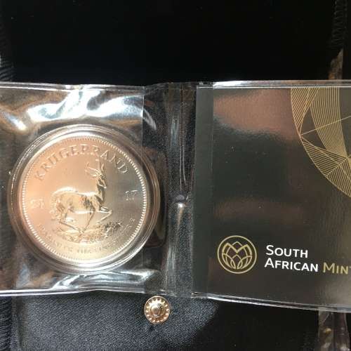 *SALE* | 2017 SILVER KRUGERRAND | PREMIUM UNC. | 50th. ANNIV. + POUCH & C.O.A