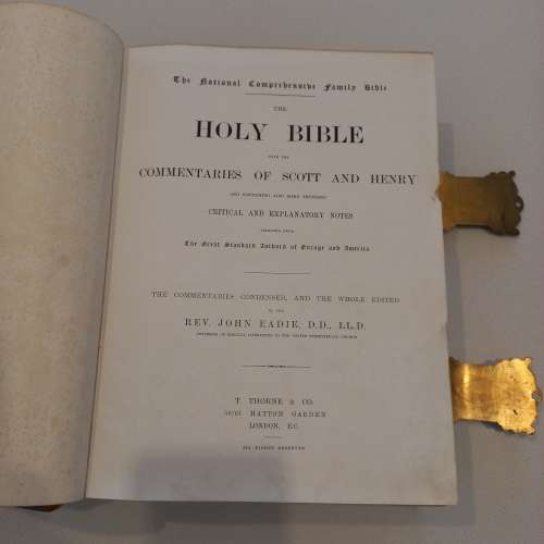 *SALE* Antique Bible c.1890. The National Comprehensive Family Bible. Very Rare !