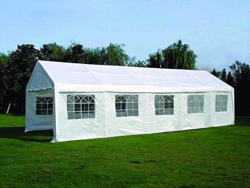 BUDGET MARQUEE TENT 7 M X 12 M FRAME STEEL PE FABRIC