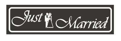 Gifts - Just Married Car Plate Black