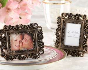Kate Aspen - Wedding Favor - Ornate Antique Gold - Place Card Holder/Photo Frame