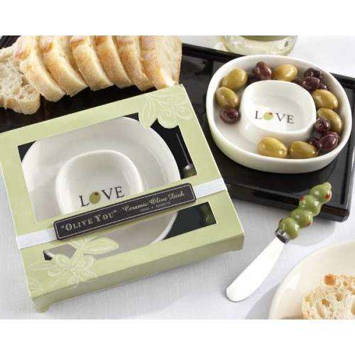 Kate Aspen - Favour Box - "Olive You" - Olive tray and spreader