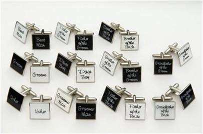 Wedding black or white cufflinks