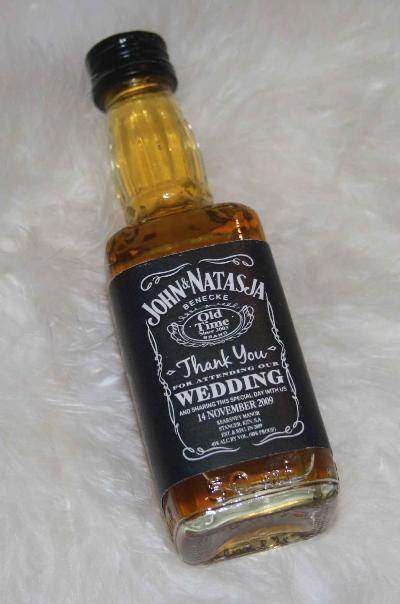 Wedding Favour - Jack Daniels Bottle Label