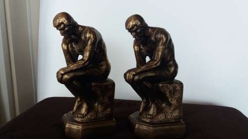 Bookends - The Thinker (Auguste Rodin) - Bronze