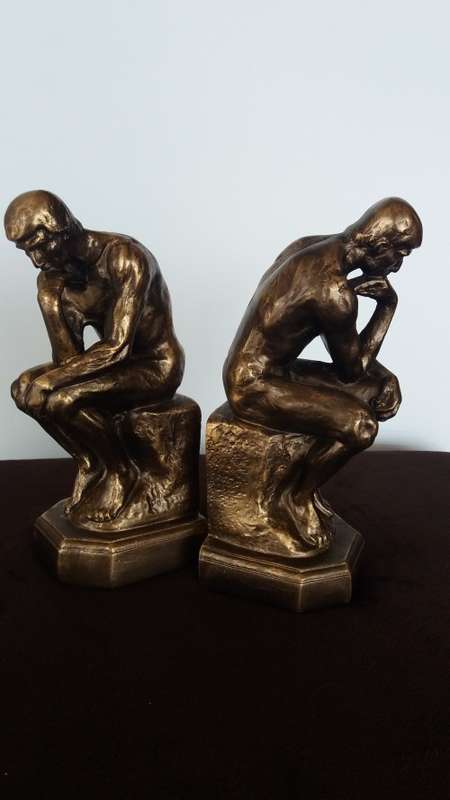Bookends - The Thinker (Auguste Rodin) - Bronze