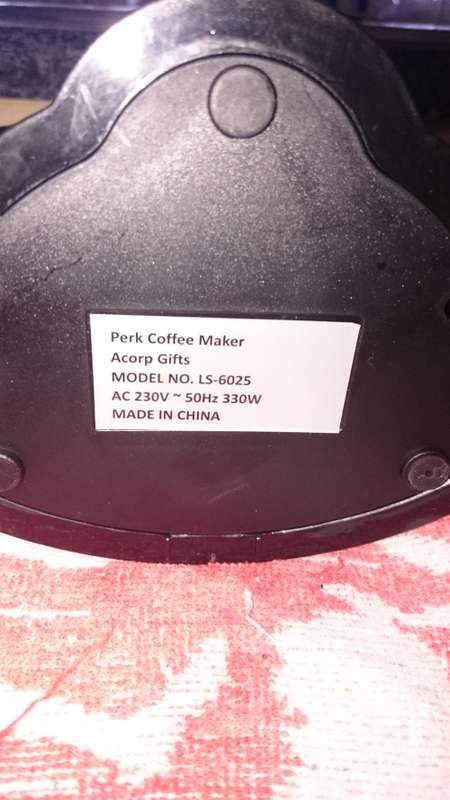 #Coffee for one# perk coffee maker model Ls - 6025
