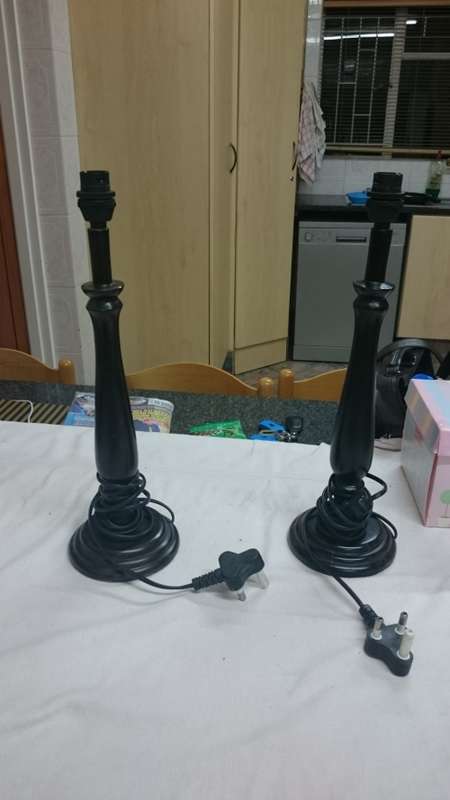 #bedside table lamps x 2#