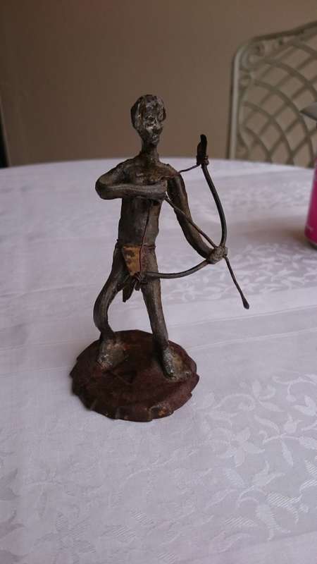 #Bushman hand made figure made of Lead #