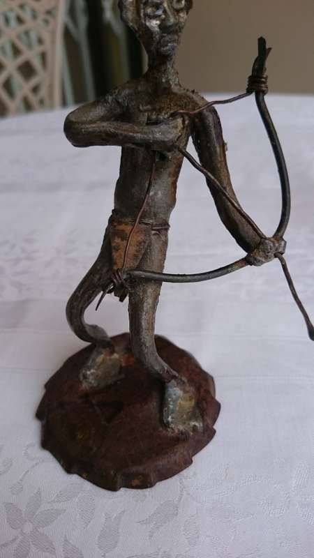 #Bushman hand made figure made of Lead #