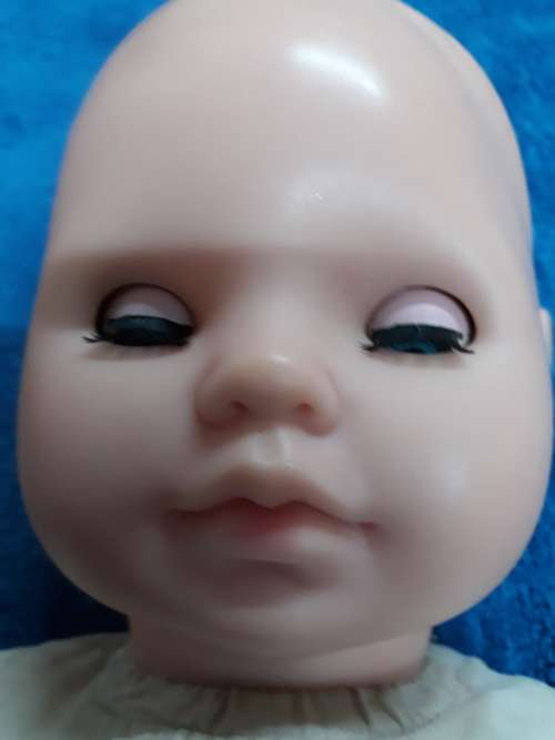 ##Vintage rubber doll with cloth body##