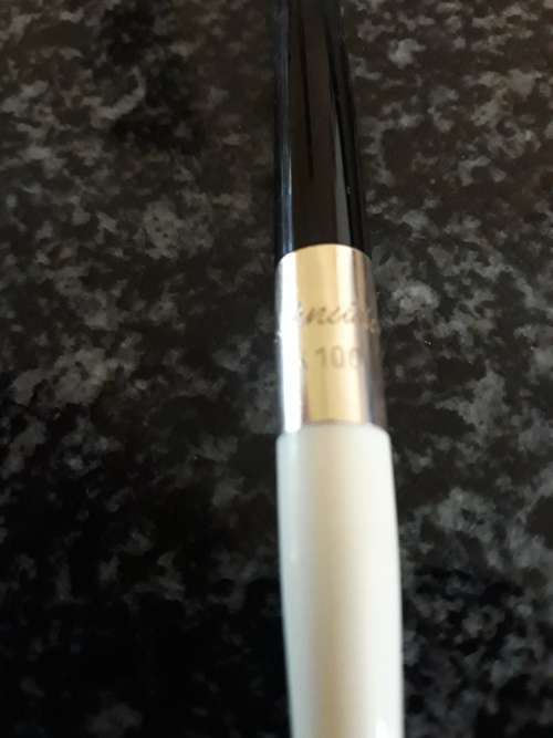 ##Kruger national park bronzed elephant with Schneider K100 ballpoint pen##