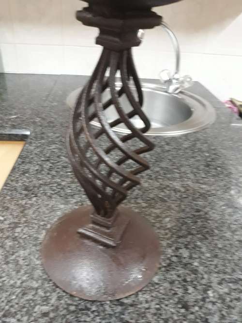 ##Wrought iron twirled candle holder##