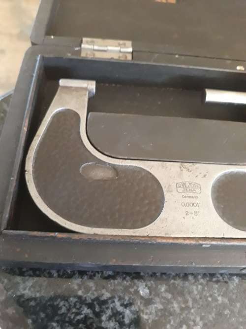 ##Vintage Carl Zeiss Jena Germany micrometer 0,00001 2 - 3 "##
